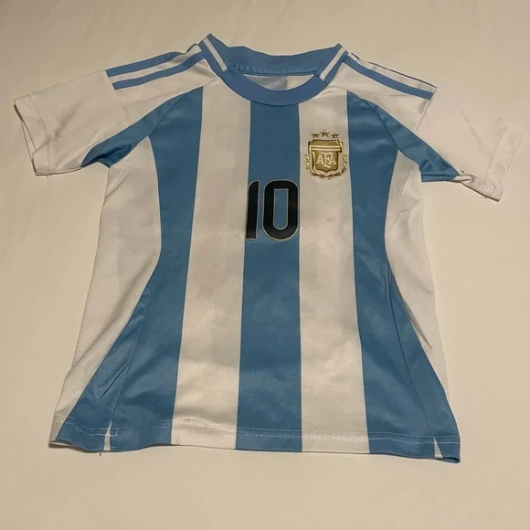 Messi Argentina 🇦🇷 Soccer Jersey & Shorts Set Kids Size US 20 - Picture 3 of 6